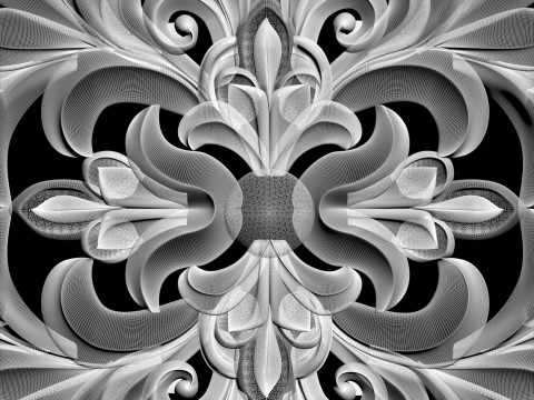 Wall decor flowers with leaves for milling CNC machines 3D print model Model do druku 3D