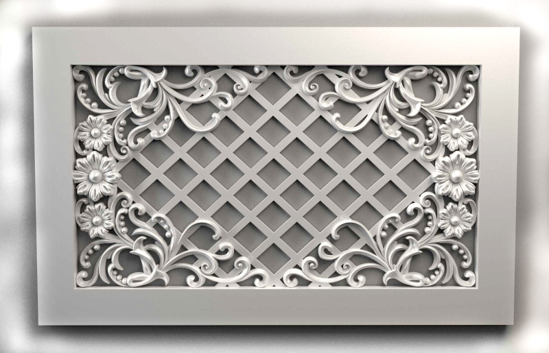 Radiator grill for CNC router 3D print model 3D Print Model .c4d .max .obj .3ds .fbx .stl .blend
