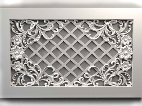 Radiator grill for CNC router 3D print model 3D-Druckmodell