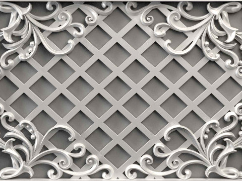 Radiator grill for CNC router 3D print model 3D Print Model