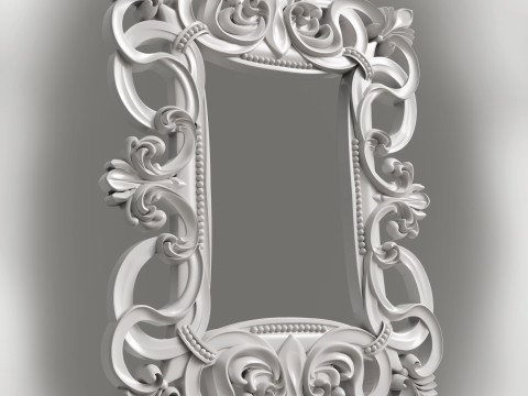 Frame for mirror for CNC milling 3D print model 3D-Druckmodell