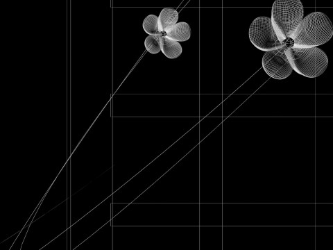 Door cherry blossoms and birds for CNC router 3D print model 3Dプリントモデル