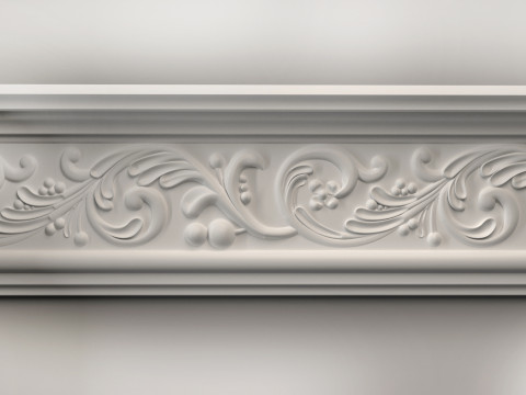 Wall baguette plinth decor for CNC router 3D print model Modelo de impresión 3D