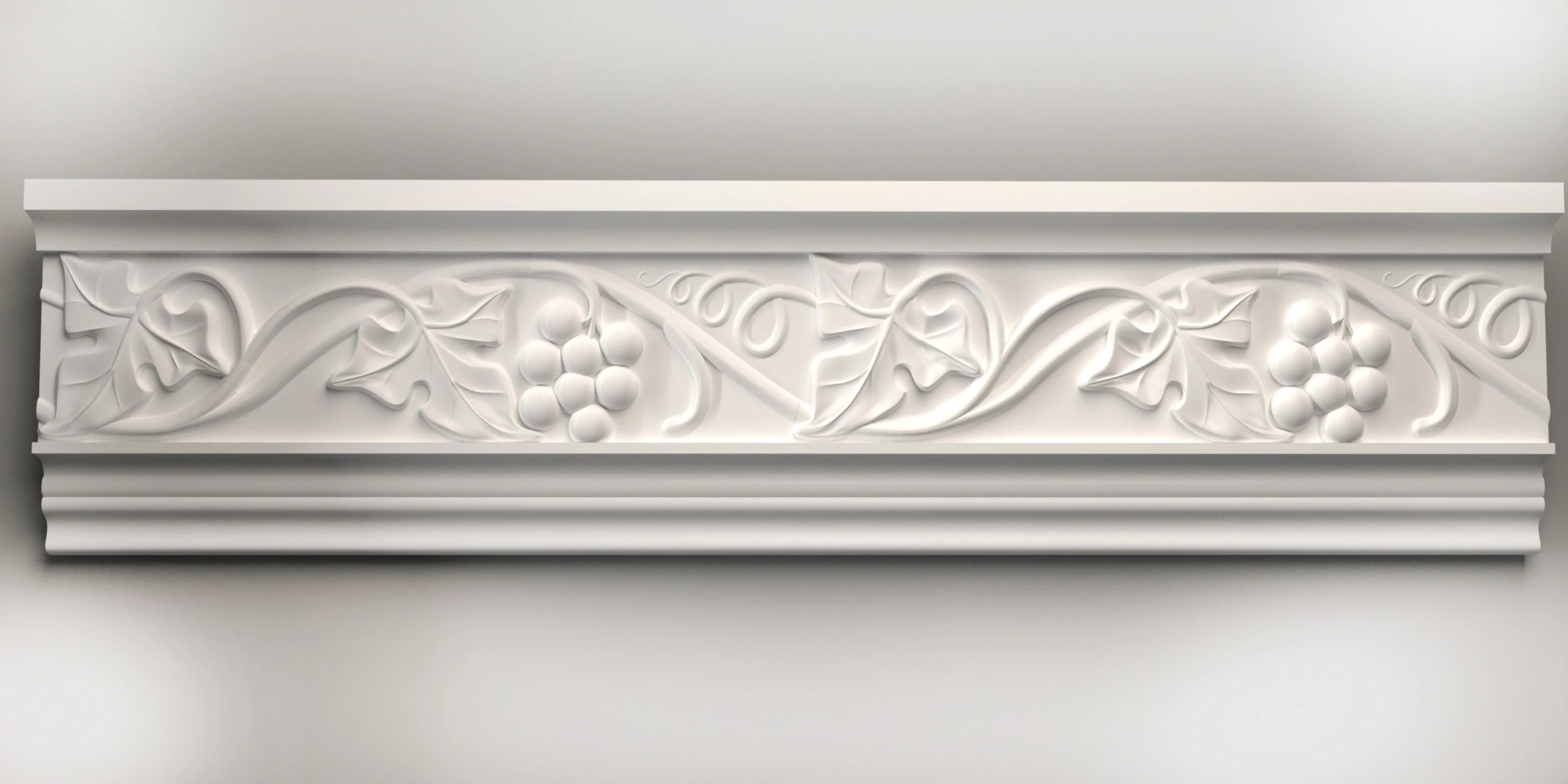 Wall molding plinth leaves grape for CNC router 3D print model 3D Print Model .c4d .max .obj .3ds .fbx .stl .blend 
