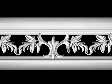Wall molding plinth decor for CNC router 3D print model 3D 打印模型