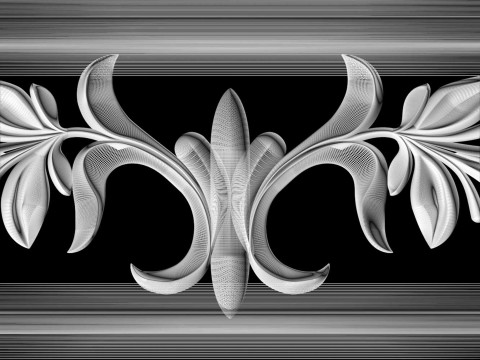 Wall molding plinth decor for CNC router 3D print model 3D 打印模型