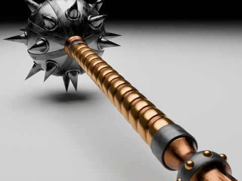 Battle mace high-poly model Modelo 3D