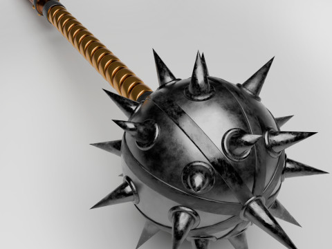 Battle mace high-poly model Modelo 3D