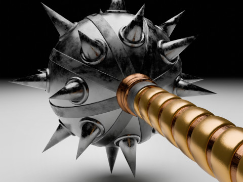 Battle mace high-poly model Modelo 3D