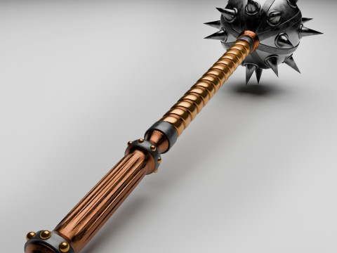 Battle mace high-poly model Modelo 3D