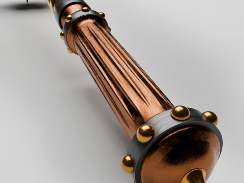 Battle mace high-poly model Modelo 3D