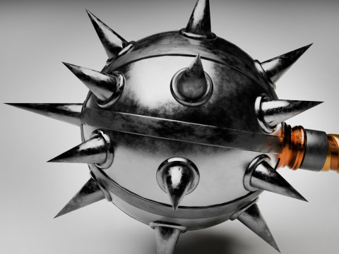 Battle mace high-poly model Modelo 3D