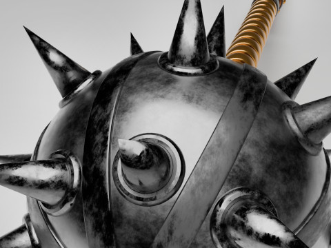 Battle mace high-poly model Modelo 3D