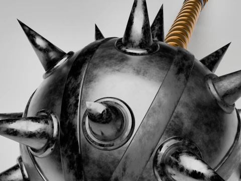 Battle mace high-poly model 3D Model