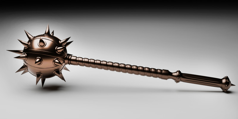 Battle mace high-poly model for 3D printing and CNC machines Model Cetak 3D .c4d .max .obj .3ds .fbx .stl .blend 
