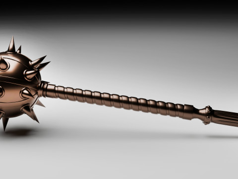 Battle mace high-poly model for 3D printing and CNC machines 3Dプリントモデル