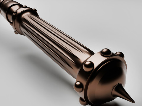 Battle mace high-poly model for 3D printing and CNC machines Model Cetak 3D
