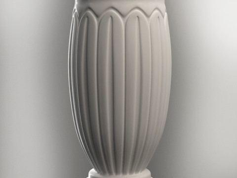 Baluster Column with leaves for cnc milling 3D print model 3D-Druckmodell