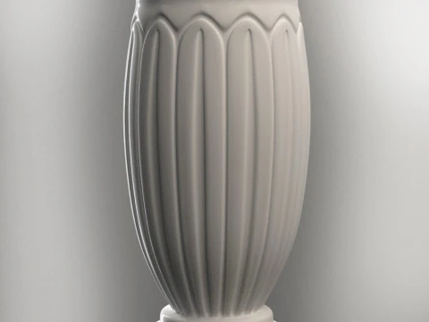 Baluster Column with leaves for cnc milling 3D print model 3D Print Model