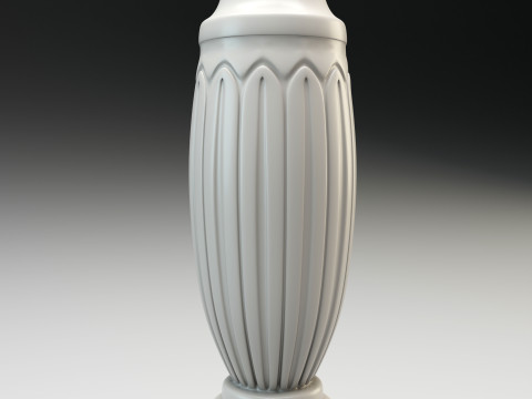 Baluster Column with leaves for cnc milling 3D print model 3D Print Model