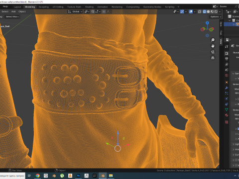 Cossack with mace and shield with trident for 3D printing Modello di stampa 3D