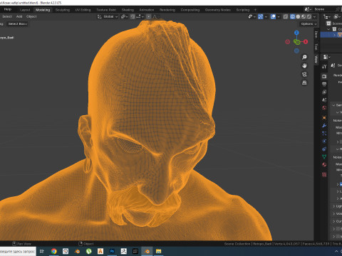 Cossack with mace and shield with trident for 3D printing Modello di stampa 3D