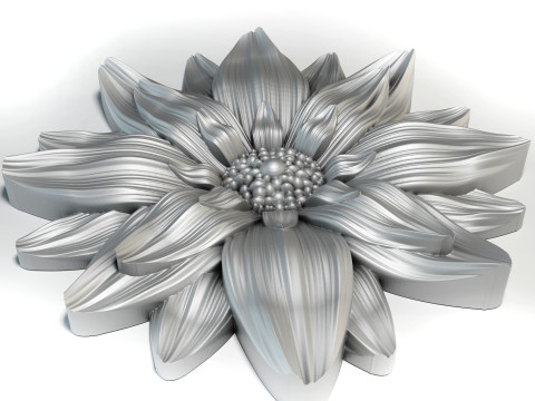 Flower for CNC Router 3D Print Model 3D Print Model