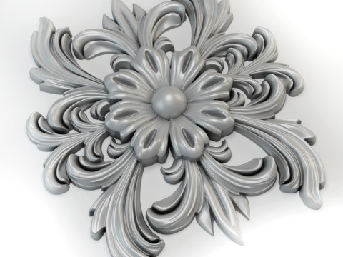 3D stl model of a flower for CNC router 3D print model 3D Print Model