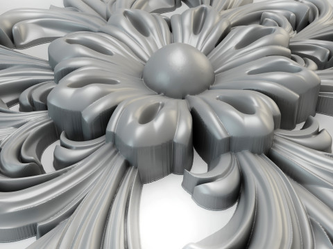 3D stl model of a flower for CNC router 3D print model 3D Принт Модель
