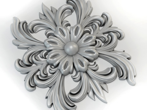 3D stl model of a flower for CNC router 3D print model 3D Принт Модель