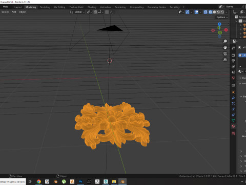 3D stl model of a flower for CNC router 3D print model 3D Принт Модель