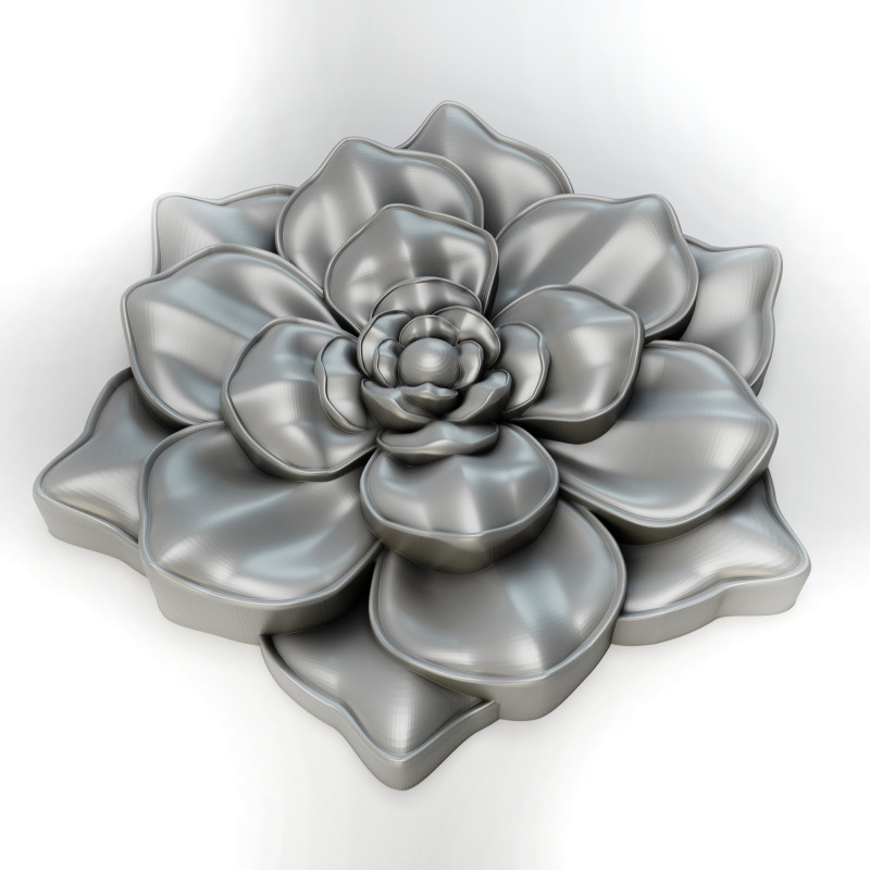 3D stl model of a flower for CNC router 3D print model Modelo de impresión 3D .c4d .max .obj .3ds .fbx .stl .blend