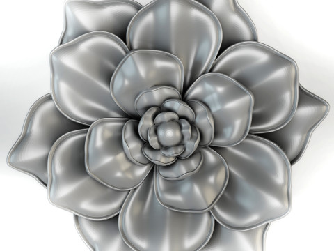 3D stl model of a flower for CNC router 3D print model Modelo de impresión 3D
