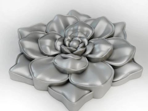 Modelo stl 3D de una flor para enrutador CNC modelo de impresi&oacute;n 3D Modelo de impresión 3D