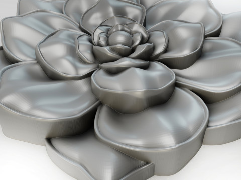 3D stl model of a flower for CNC router 3D print model Modelo de impresión 3D