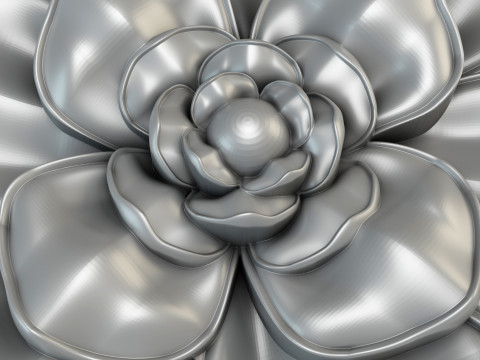 3D stl model of a flower for CNC router 3D print model Modelo de impresión 3D