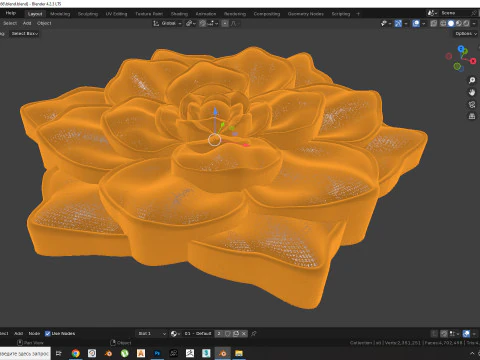 Modelo stl 3D de una flor para enrutador CNC modelo de impresi&oacute;n 3D Modelo de impresión 3D