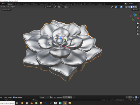 3D stl model of a flower for CNC router 3D print model Modelo de impresión 3D