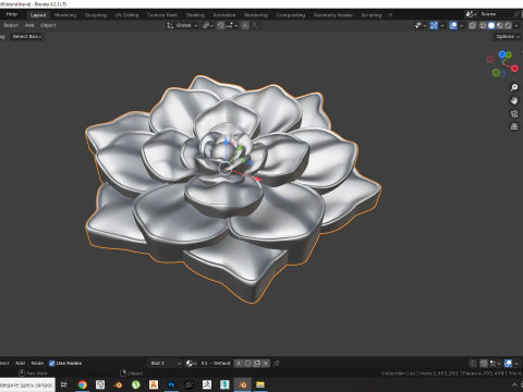 Modelo stl 3D de una flor para enrutador CNC modelo de impresi&oacute;n 3D Modelo de impresión 3D