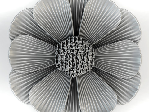 3D stl model of a flower for CNC router 3D print model 3D Print Model