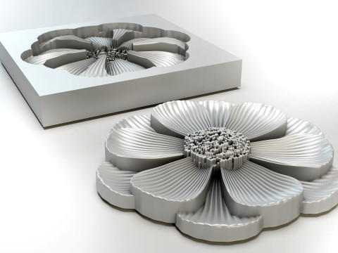 Flower - silicone mold for 3D printer in stl format 3D Принт Модель