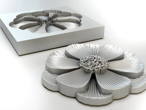 Flor - molde de silicone para impressora 3D em formato stl Modelo de Impressão 3D