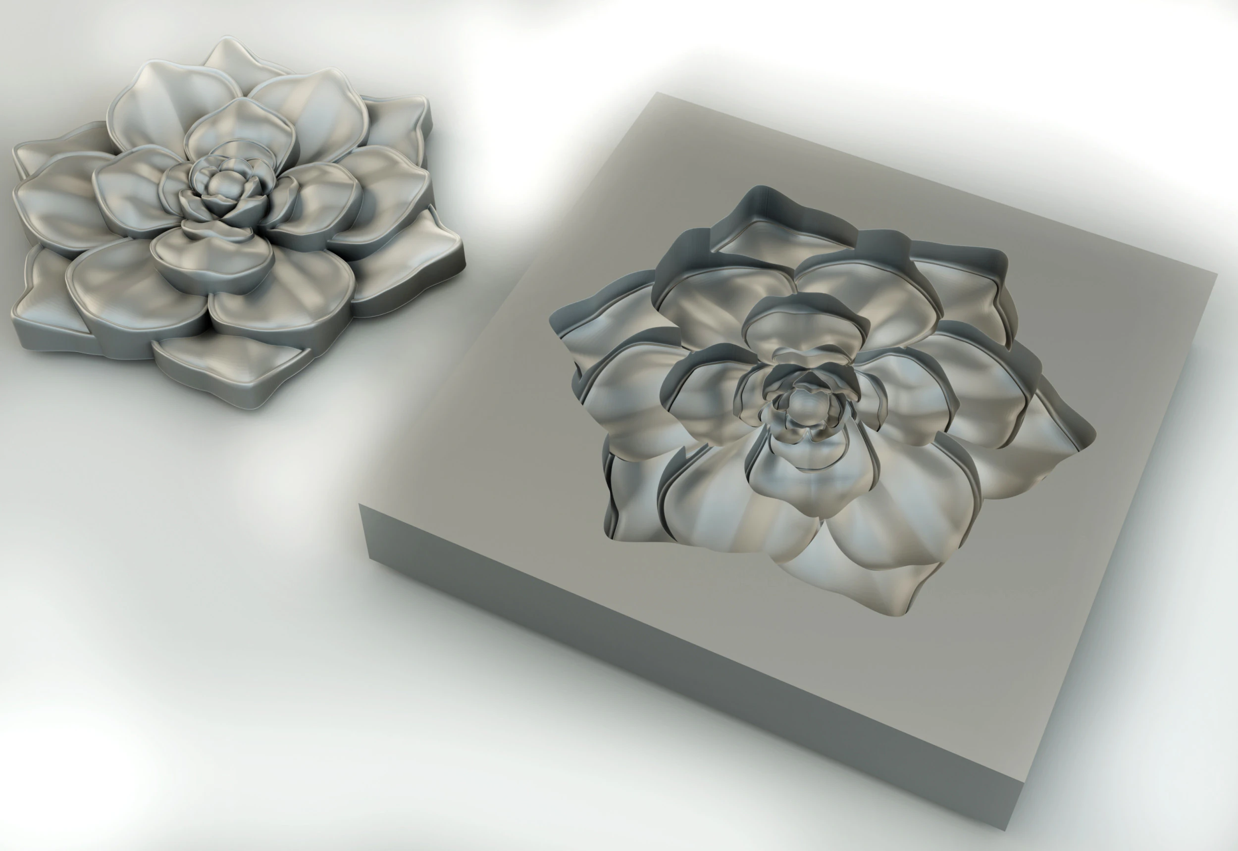 Flower - silicone mold for 3D printer in stl format 3D Print Model .c4d .max .obj .3ds .fbx .stl .blend 