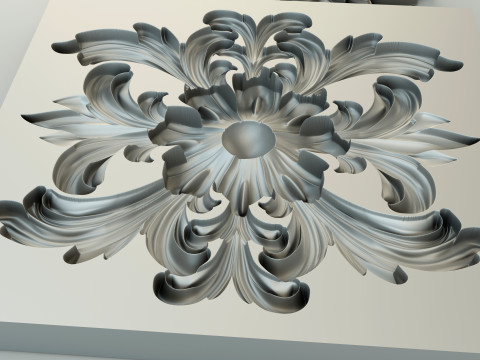 Flower with leaves - silicone or plaster mold for 3D printer Modello di stampa 3D