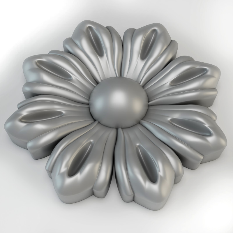 3D STL MODEL OF A FLOWER FOR CNC ROUTER or 3D printing Modelo de impresión 3D .c4d .max .obj .3ds .fbx .stl .blend