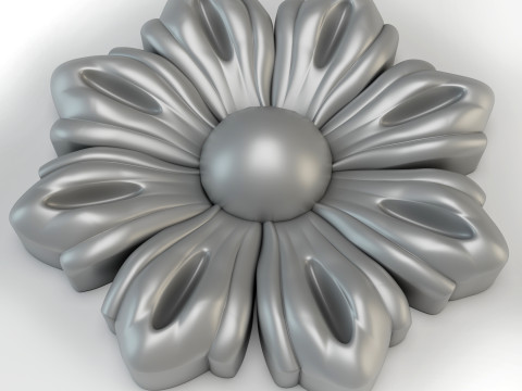 3D STL MODEL OF A FLOWER FOR CNC ROUTER or 3D printing 3D Print Model