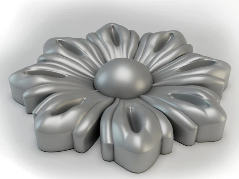 MODELLO 3D STL DI UN FIORE PER ROUTER CNC o stampa 3D Modello di stampa 3D