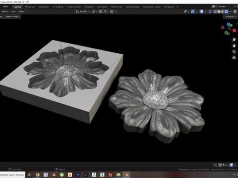 Flower - Silicone or Plaster Mold 3D Print Model 3D Print Model