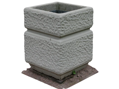 3D Scan of a Concrete Trash Can near the Palace of Peter I 3D Model