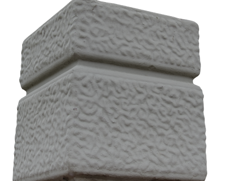 3D Scan of a Concrete Trash Can near the Palace of Peter I Modello 3D